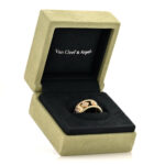 18K Yellow Gold Diamond Medium Perlee Clovers Ring 54 7 - Image 5