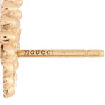 18K Yellow Gold Diamond Running G Earrings - Image 4