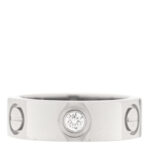 Platinum Diamond 5.5mm LOVE Ring 46 3.75