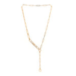 18K Yellow Gold Diamond Pave PM Kelly Chaine Lariat Necklace SH - Image 3