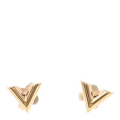 Brass Essential V Stud Earrings Gold