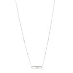 18K White Gold Diamond Baby Move Necklace