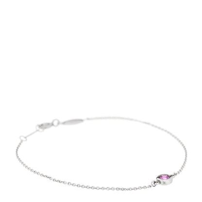 Sterling Silver Pink Sapphire Elsa Peretti Color By The Yard Bracelet