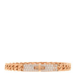 18K Rose Gold Diamond PM Kelly Gourmette Bracelet ST