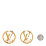 Metal Louise Hoop Earrings Gold - Image 2