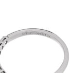 Platinum Diamond .27ctw 2.2mm Half Circle Forever Band Ring 53 6.5 - Image 4